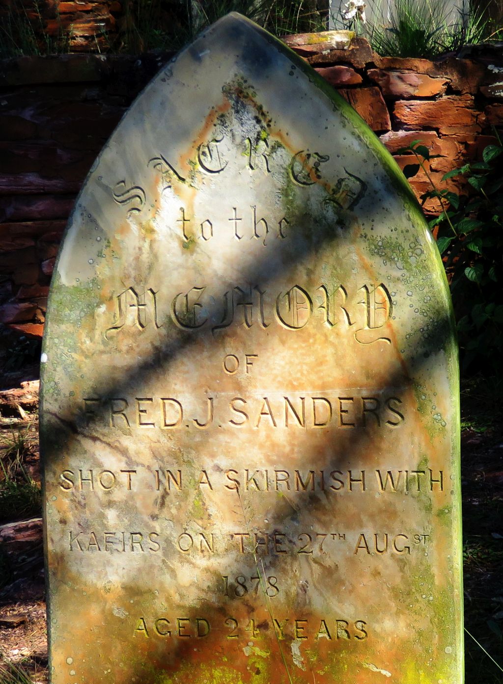 Pilgrims cemetery F Sanders